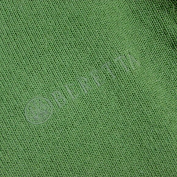 Beretta Classic Half Zip Green Wool Bld hunting Sweater Size XL Made iItaly - Picture 3 of 7